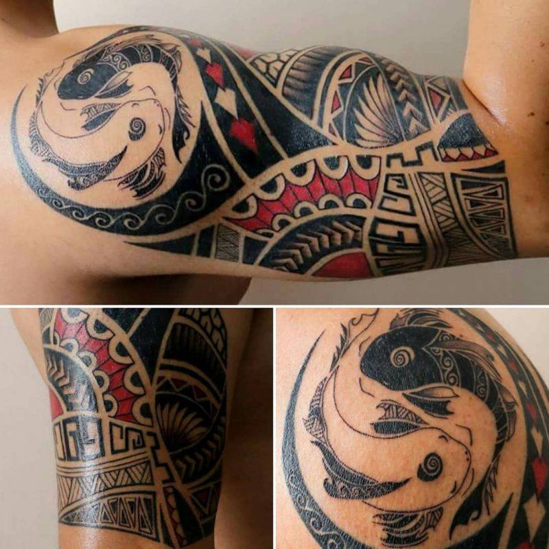 Tribal Inspired Koi Fish Tattoo