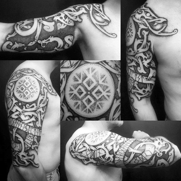 Upper Arm Tatto with Nordic Designs