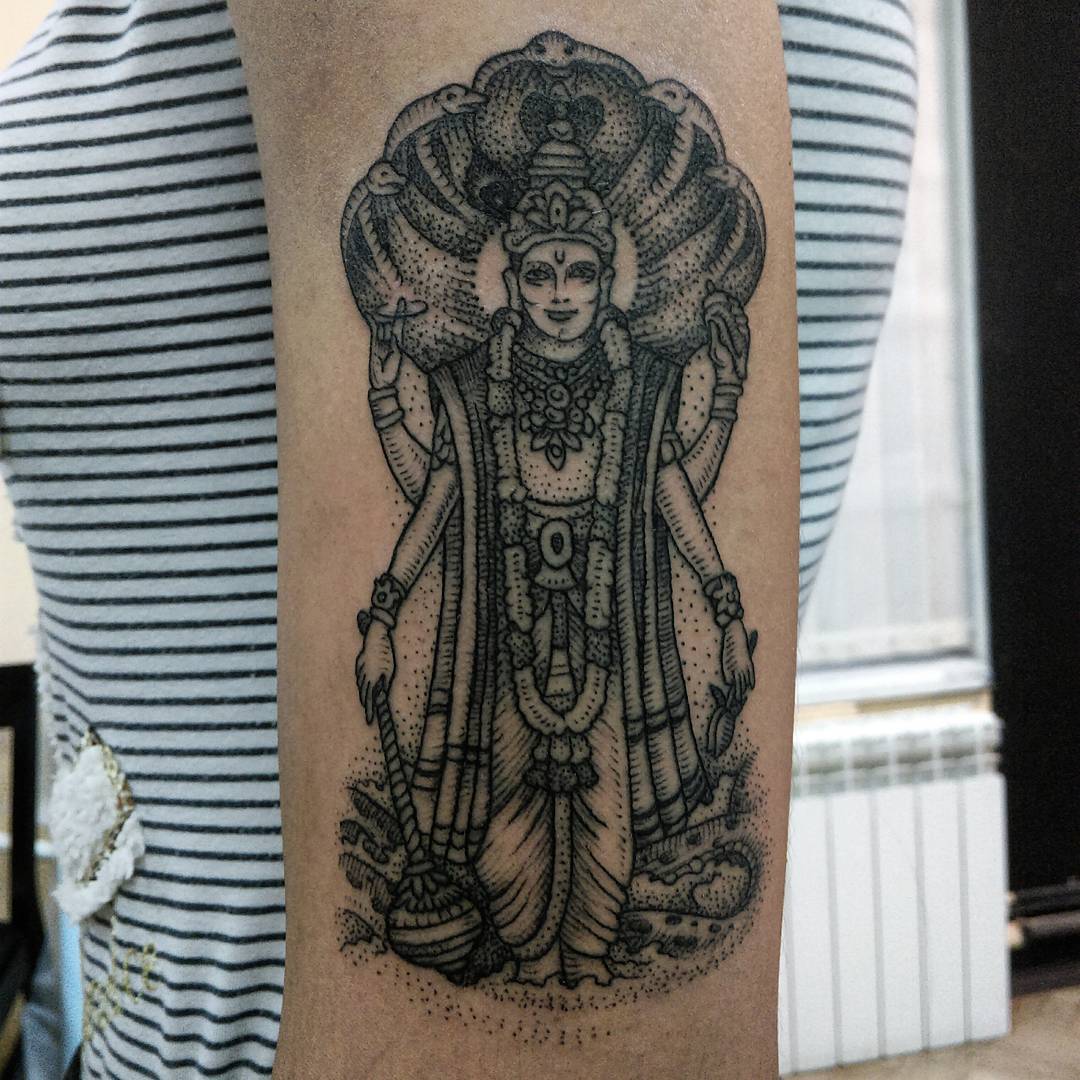 Dotted Hindu Religious Tattoo Idea
