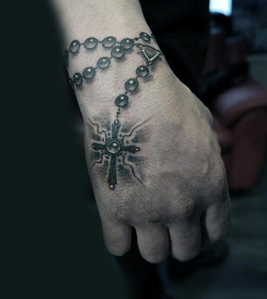 Rosary Bracelet Tattoo Idea