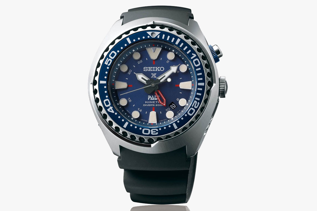 Seiko SUN065 Padi Kinetic GMT Watch
