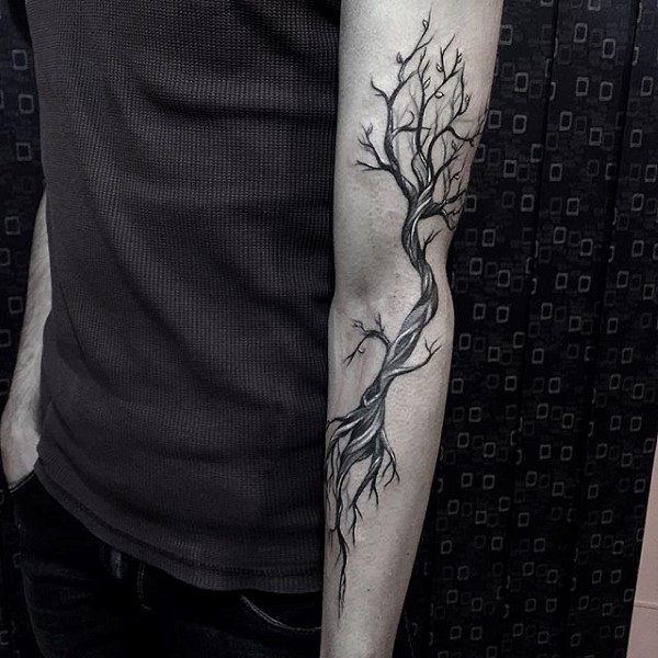 Tree Limbs Tattoo that Wraps Around Your Arm