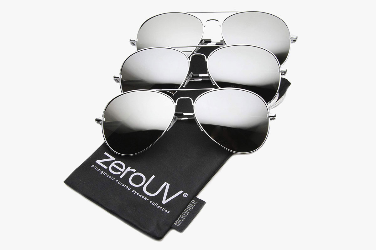 zeoUV Mirrored Aviator Sunglasses