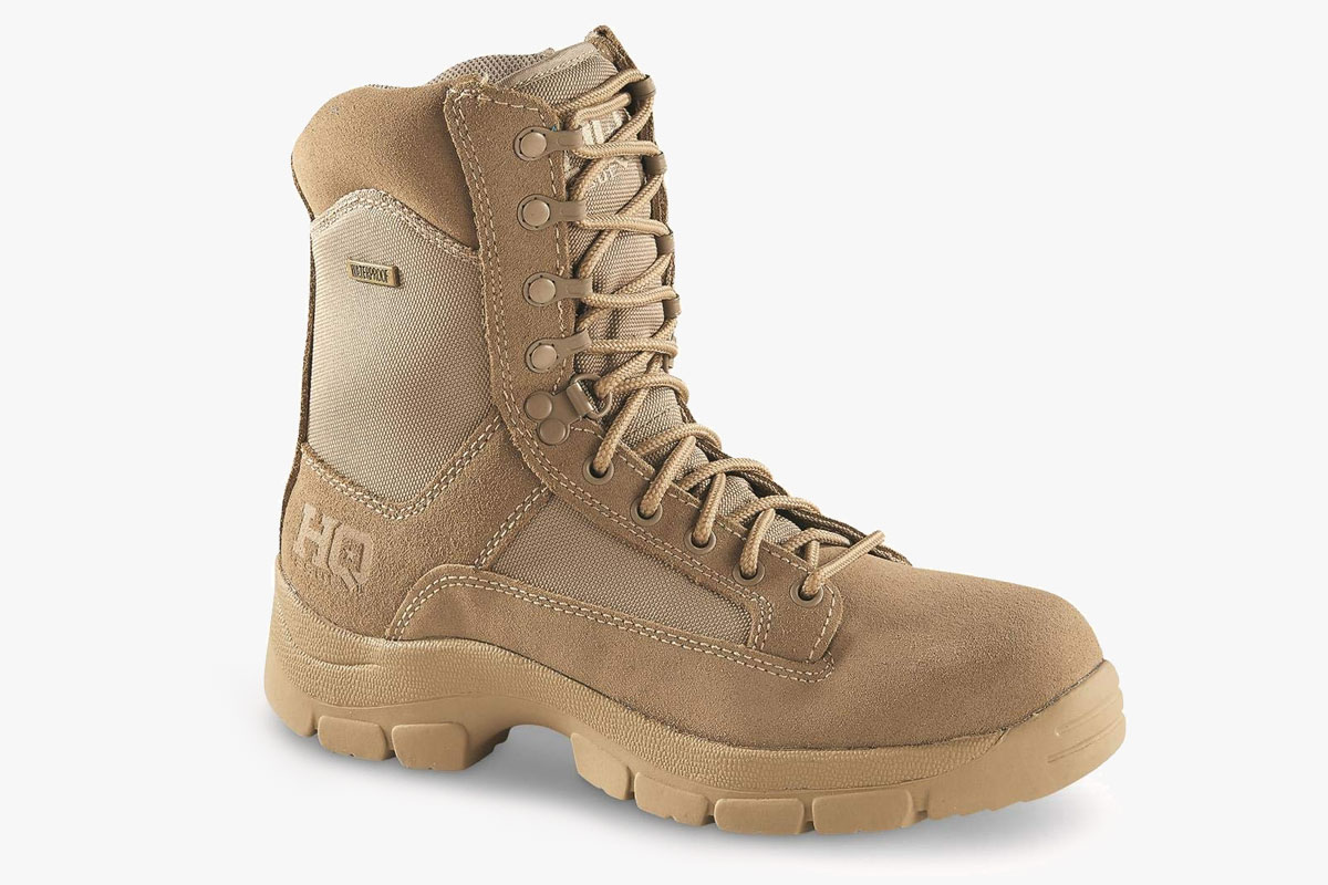 HQ ISSUE Men's Waterproof 8-Inch Side Zip Desert Boots