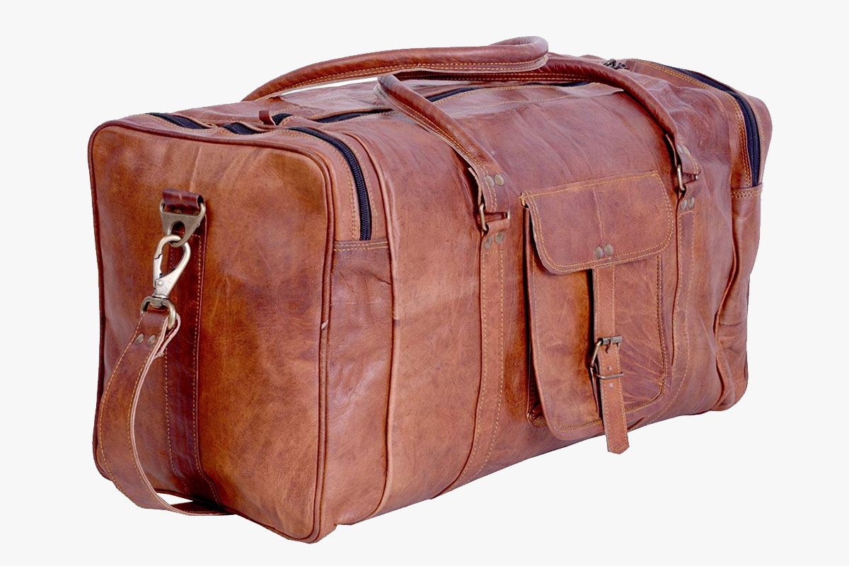 Komals Passion Leather Vintage Duffel Bag