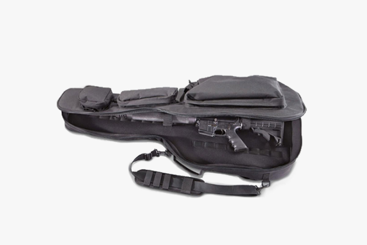 L&Q Army Guitar Gig Bag Gun Case