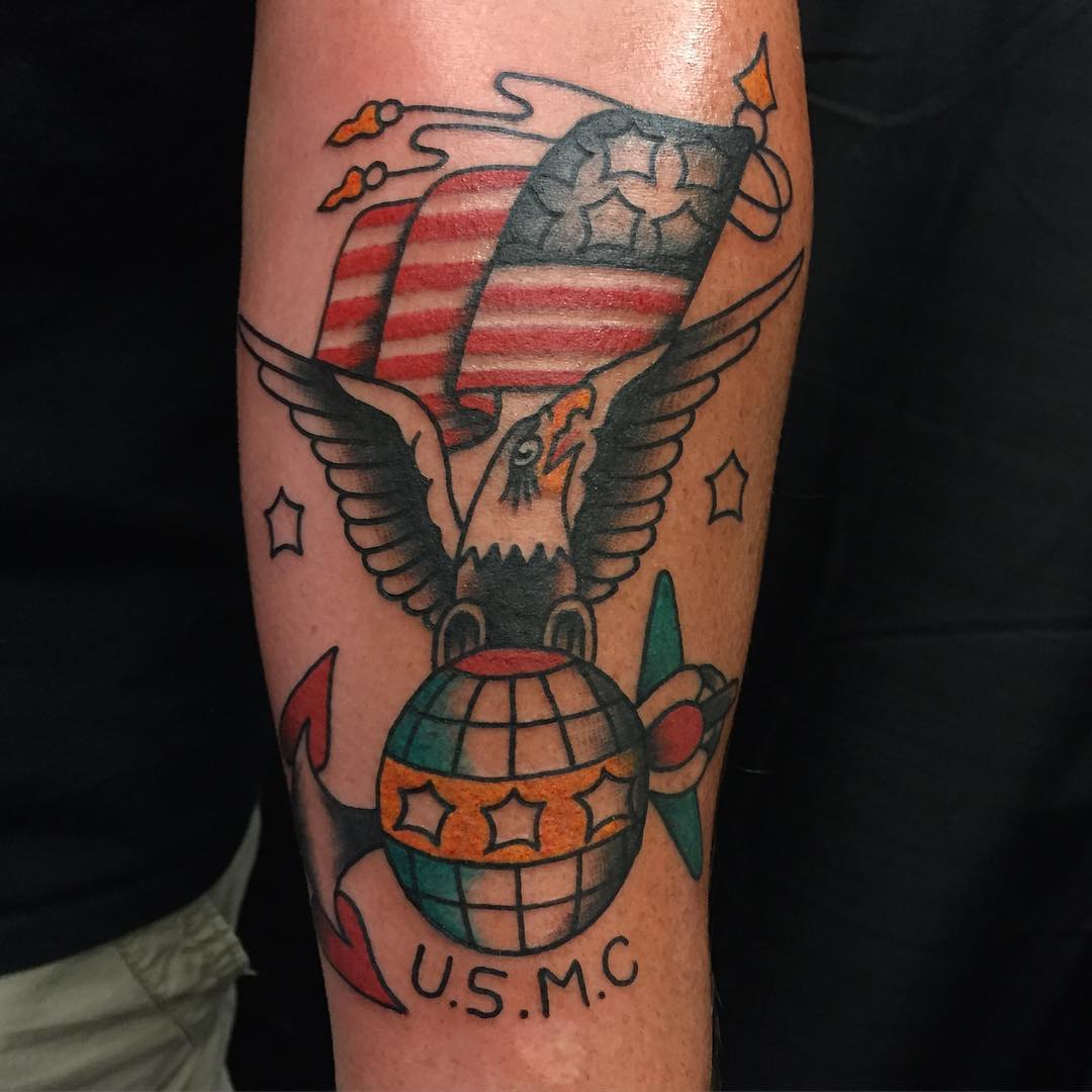American Traditional USMC Tattoo Idea