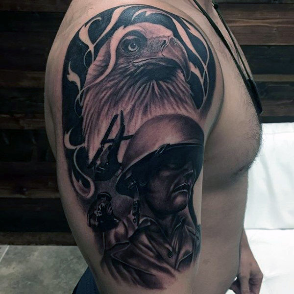 Bald Eagle American Freedom Tattoo on Your Upper Arm