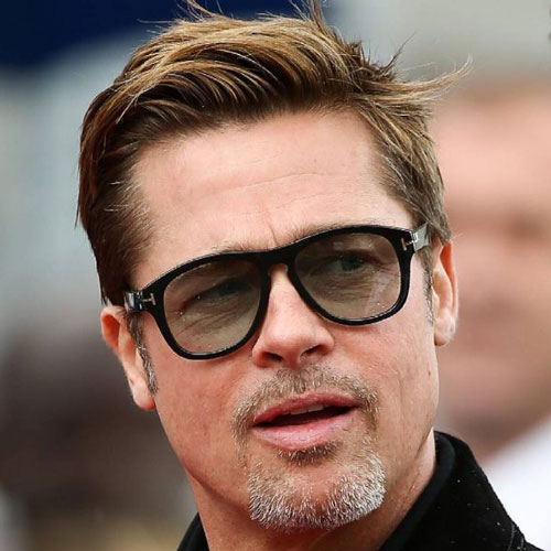 Become a Brad Pitt Look-A-Like with This White Goatee and Brown Hair Combo