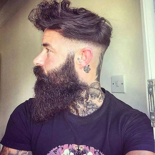 Hairstyle Idea for Men with Part Buzzcut, Part Flowing Hair