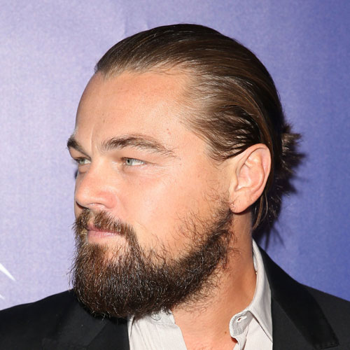 Look Like Leonardo Decaprio with the Low Ponytail and Scruffy Beard