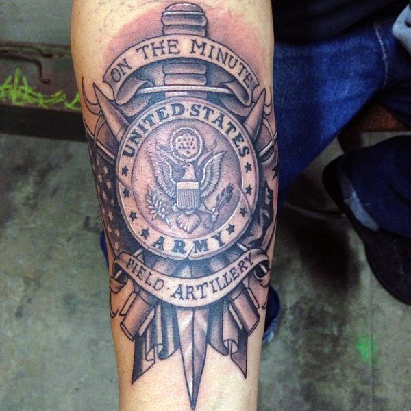 On the Minute United States Army Military Tattoo Design