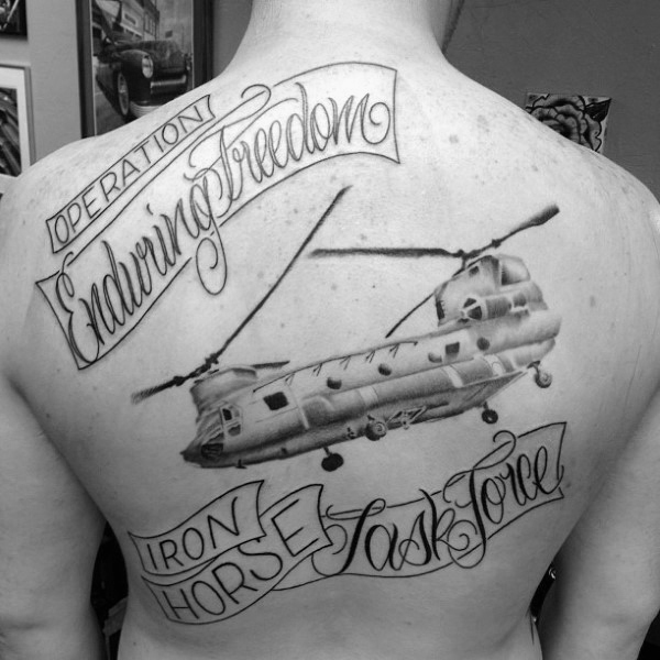 Operation Iron Horse Enduring Freedom Task Force Back Piece for Men