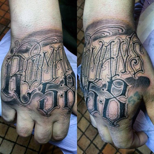 Outer Hand Romans Bible Tattoo Suggestion