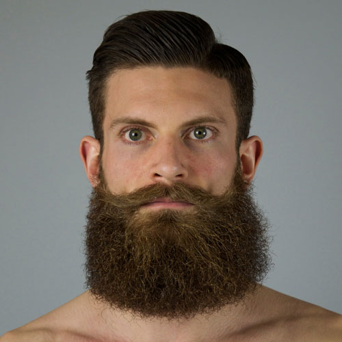 Pair Styled Hair with a Beard Wider than Your Jawline