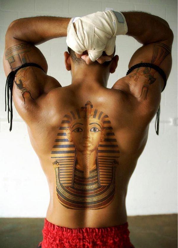 Pharaoh Back Tattoo for Men
