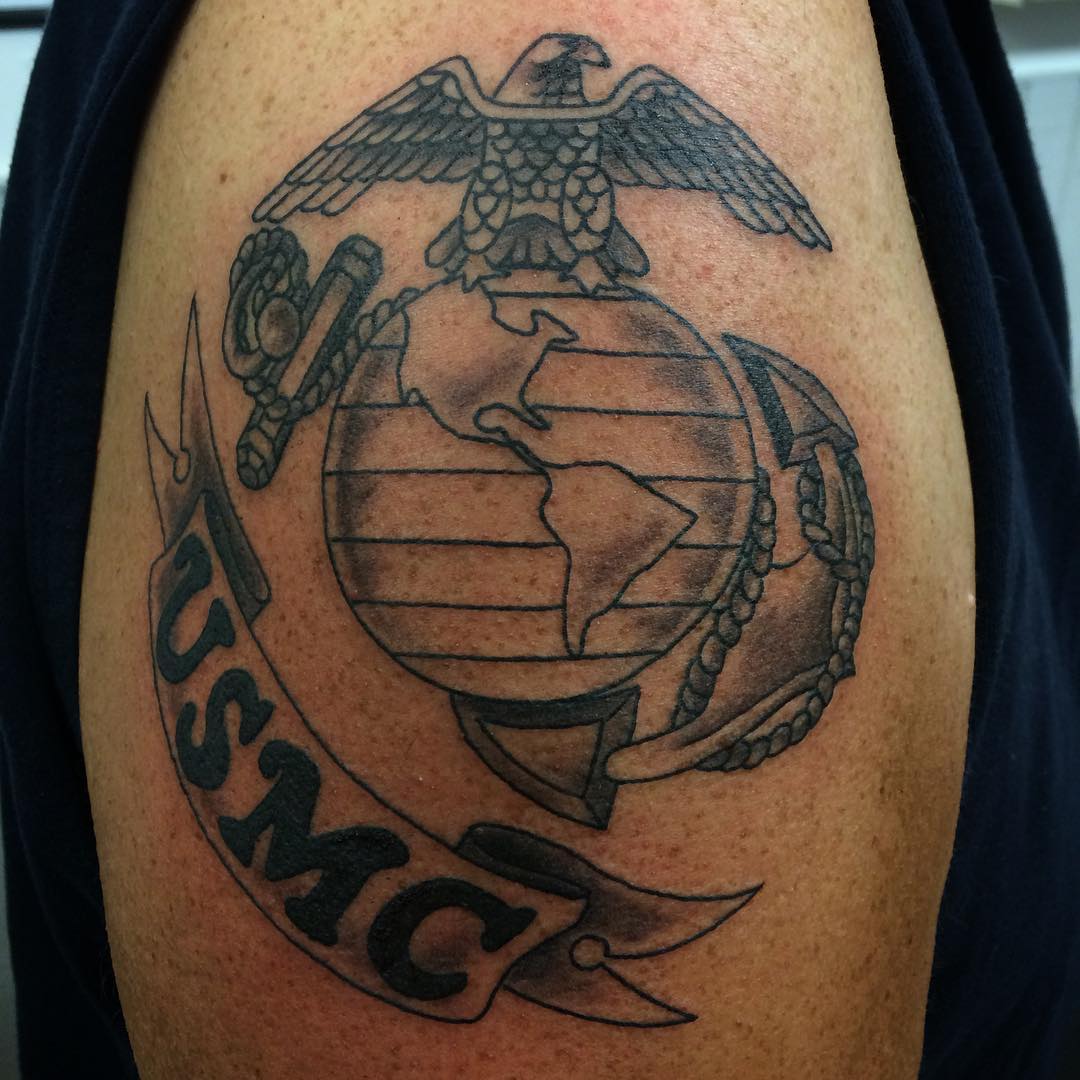 Show Your Patriotism with This United States Marine Corps Tattoo Idea