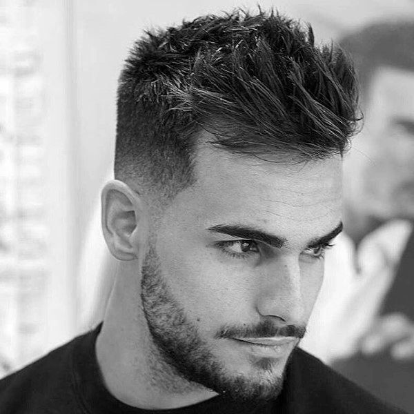 Spiked Up Hairstyle for Men with Slightly Wavy Hair