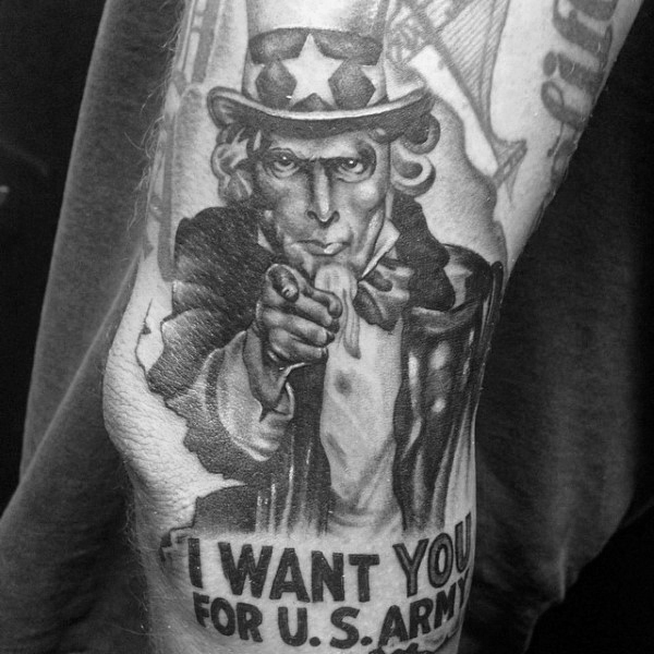 Symbolic _I Want You for US Army_ Tattoo Idea