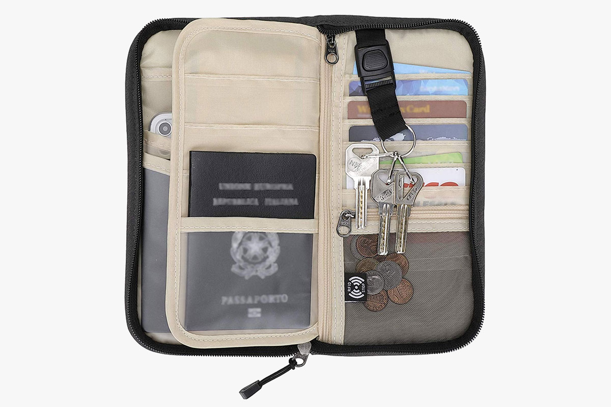 Zoppen RFID Travel Passport Wallet & Documents Organizer