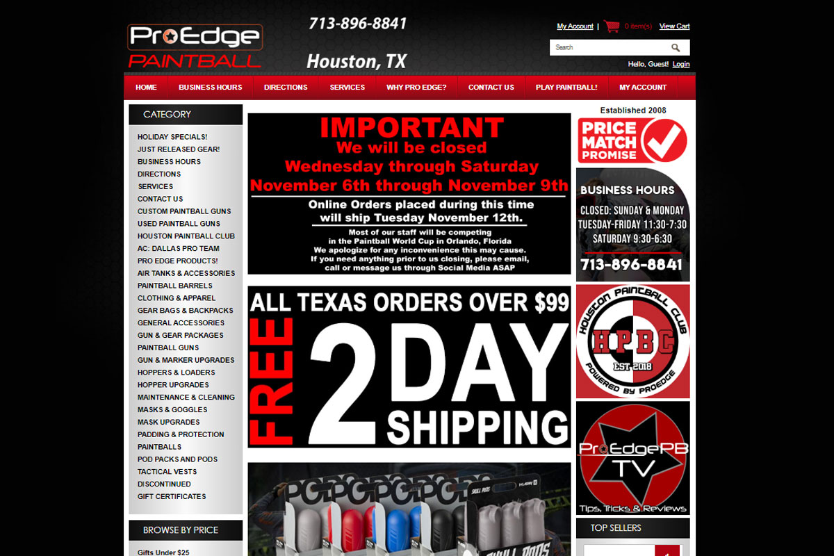 Pro Edge Paintball Store