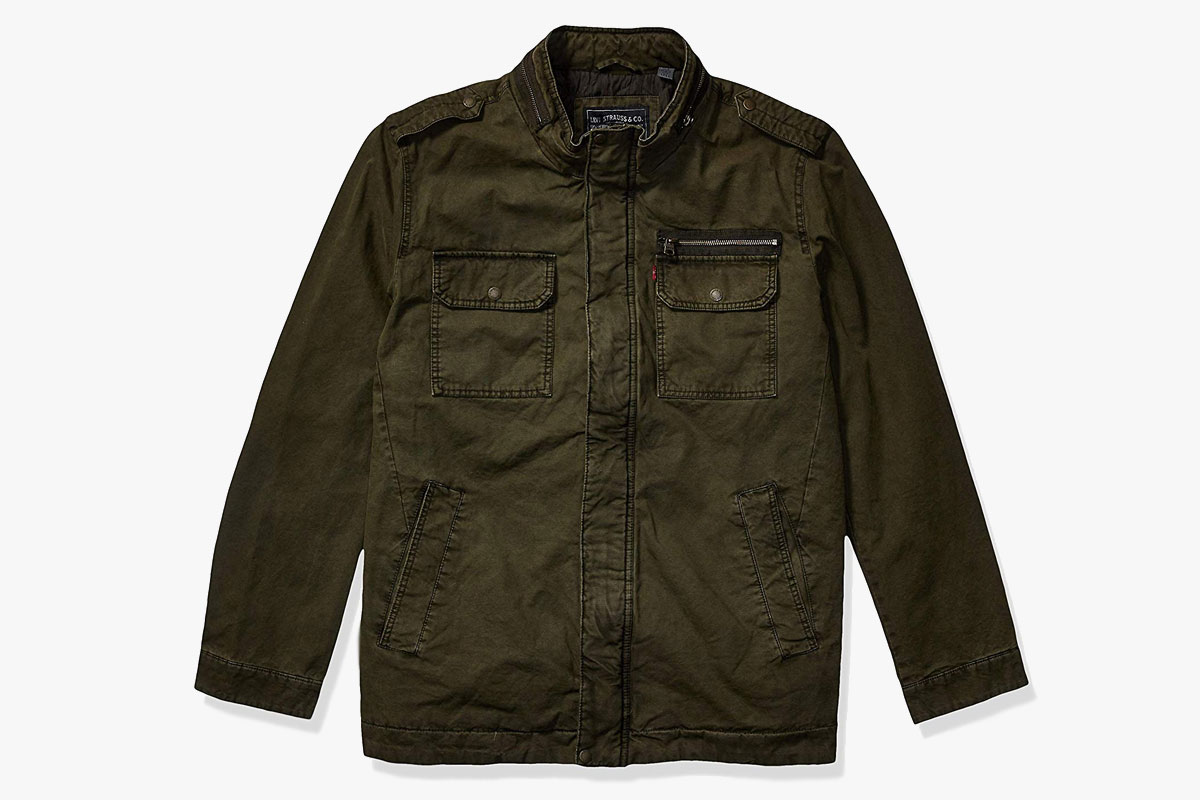 Levi’s Men’s Washed Cotton Two Pocket Military Jacket