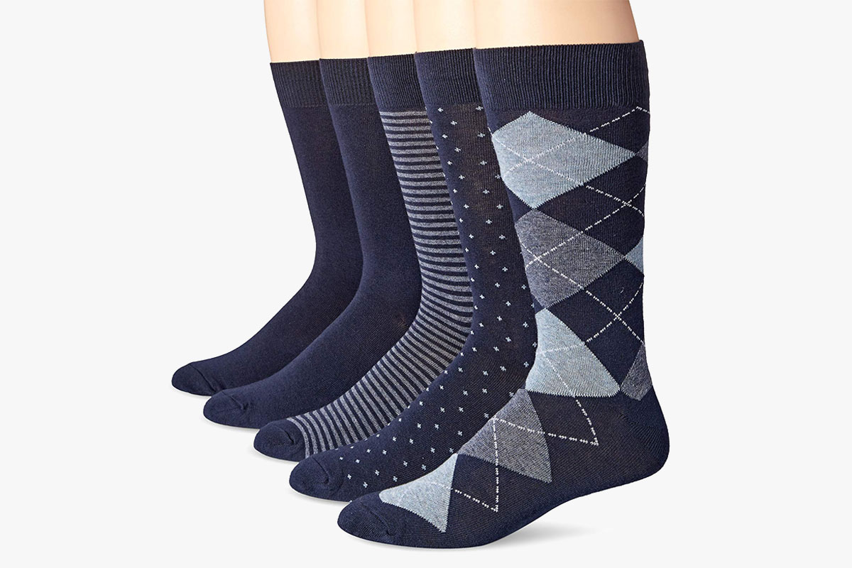 Amazon Essentials 5-Pack Patterned Dress Socks