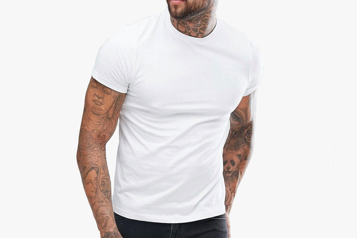 ASOS Design Men’s Organic T-shirt with Crew Neck in White