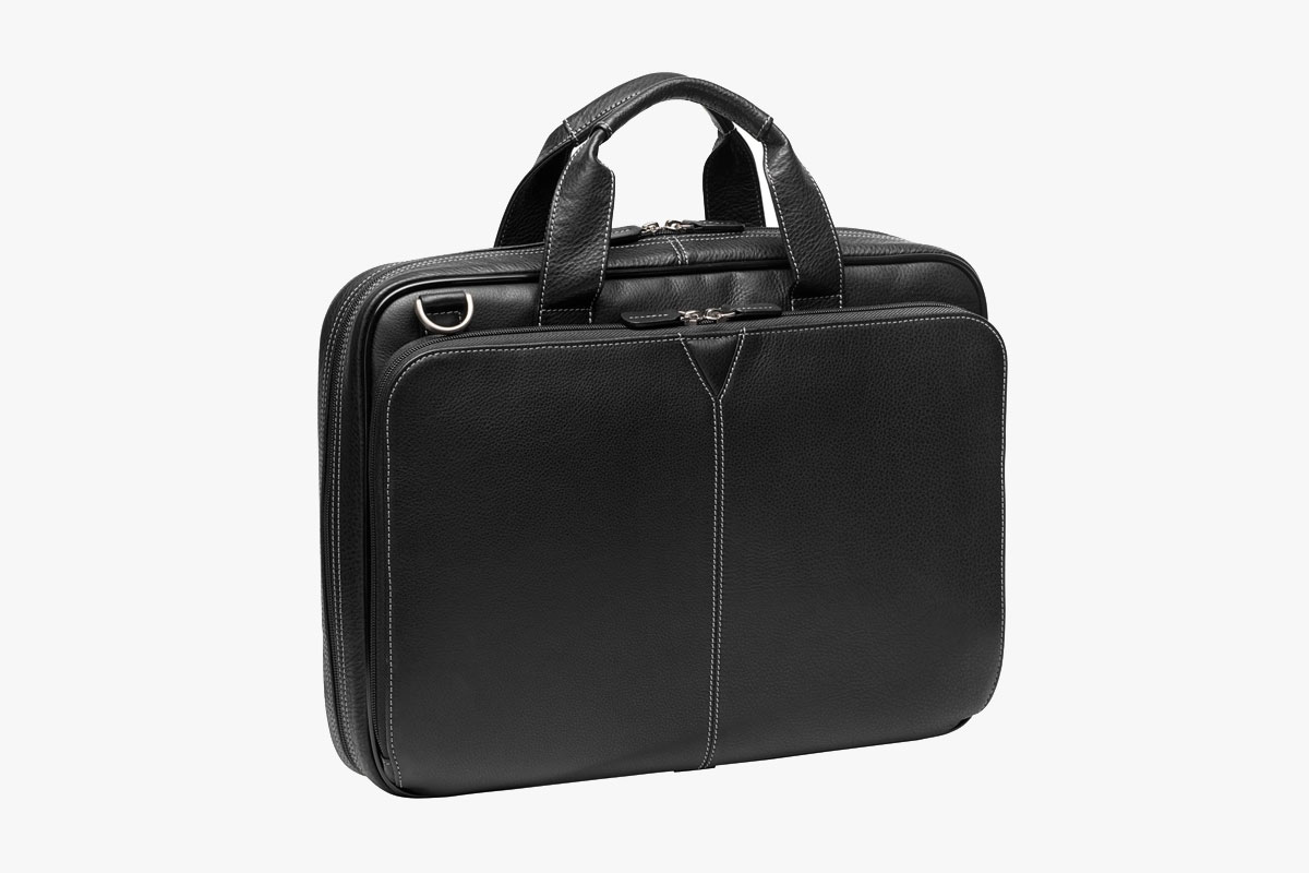 Johnston & Murphy Leather Laptop Briefcase