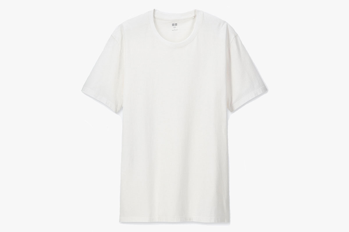 Uniqlo Men Suprima Cotton Crew-Neck Short Sleeve T-Shirt