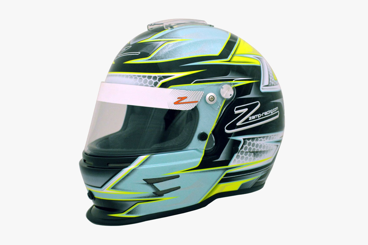Zamp RZ-42Y Youth Green/Silver Graphic Helmet