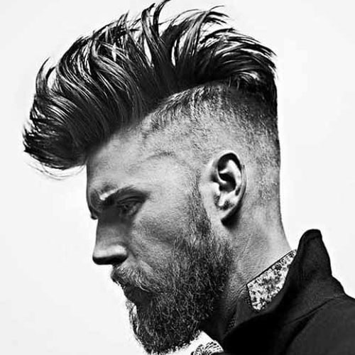 Outstretched Mohawk for Men with Long Hair