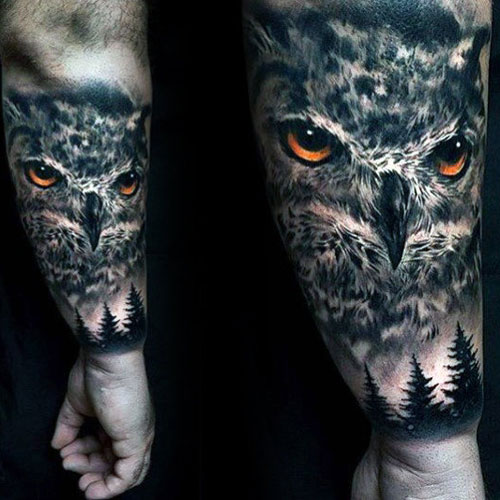 The Most Detailed Owl Tattoo for Your Forearm