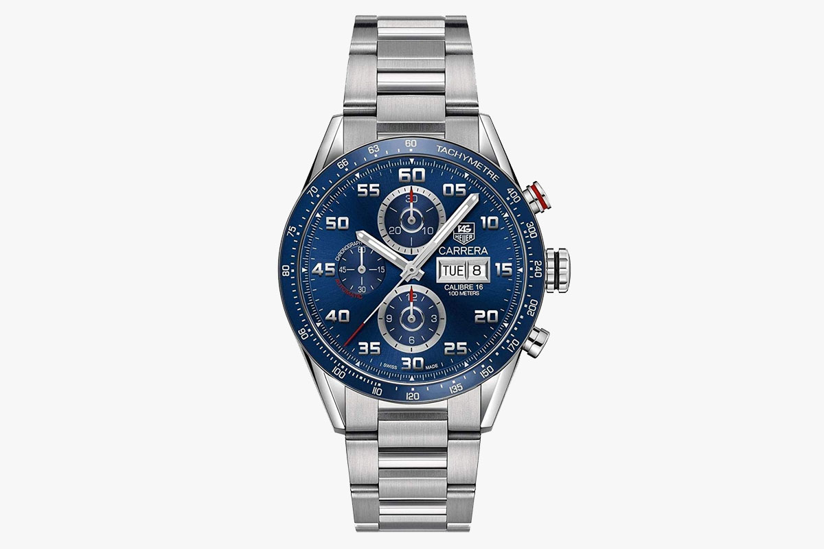 TAG Heuer Carrera Calibre 16 Automatic Chronograph Blue Dial Men's Watch CV2A1V.BA0738