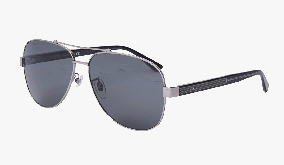 Gucci GG RUTHENIUM/GREY CRYSTAL Sunglasses