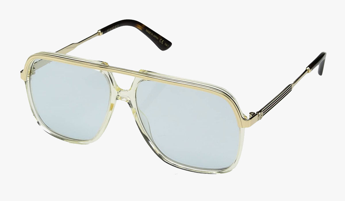 Gucci GG YELLOW/LIGHT BLUE GOLD Sunglasses