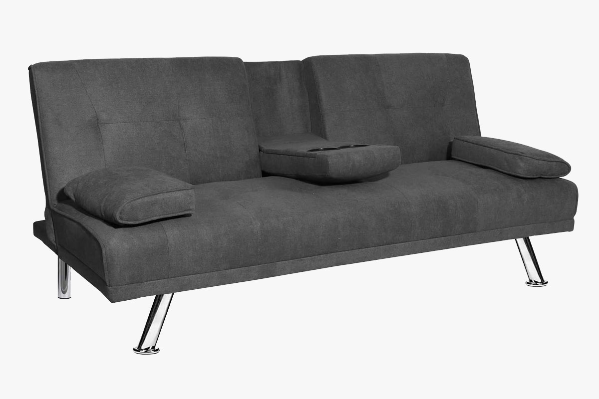 MIERES Modern Convertible Futon Sofa Bed
