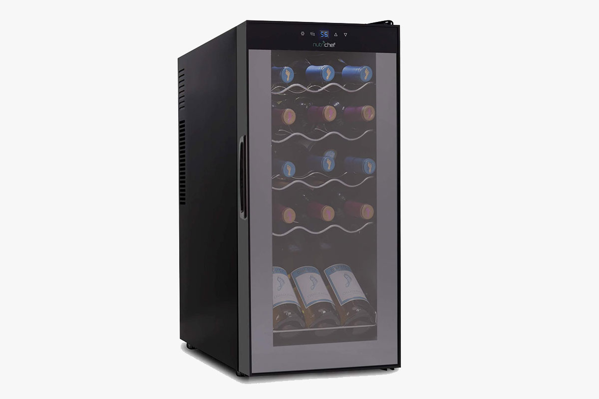 NutriChef 15 Bottle Wine Cooler Refrigerator