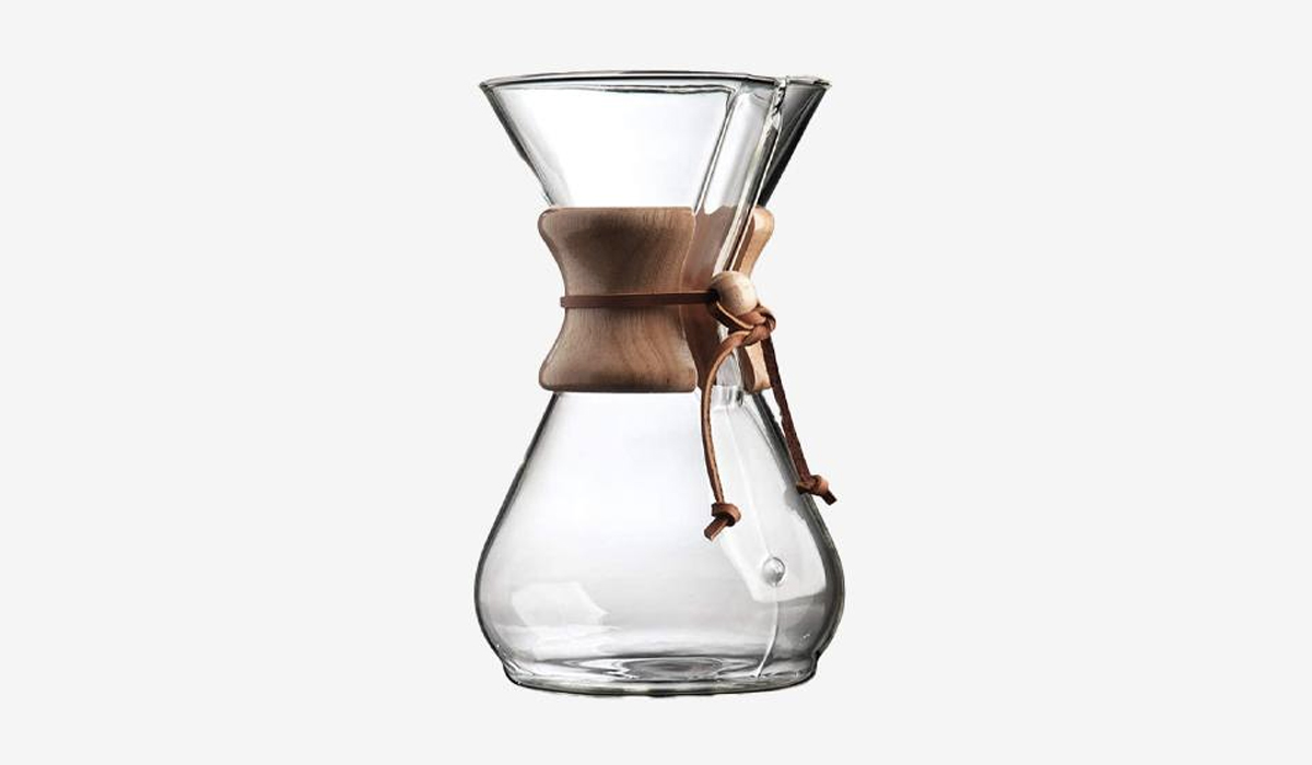 chemex pour-over glass coffeemaker