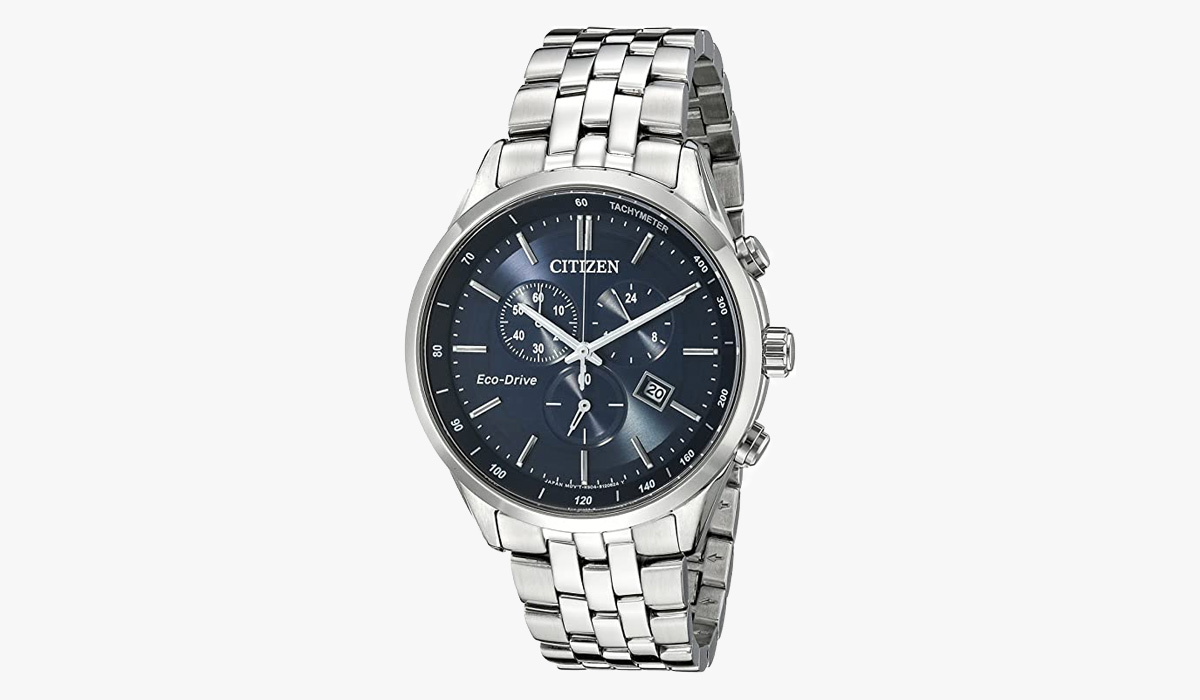 citizen men's eco-drive chronograph stainless steel watch