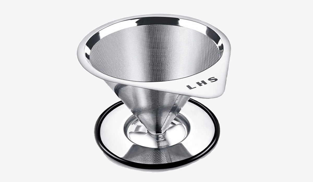lhs stainless steel pour over coffee maker