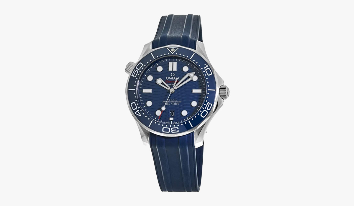 omega seamaster automatic blue dial watch