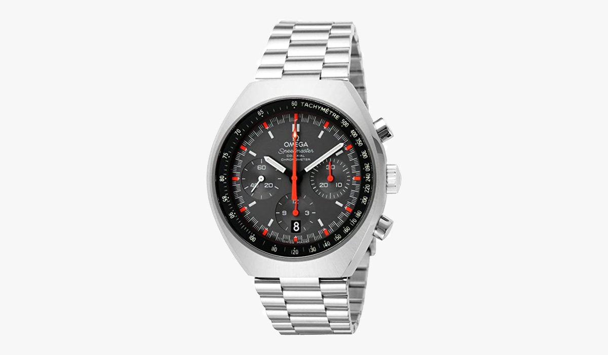 omega speedmaster chronograph grey watch