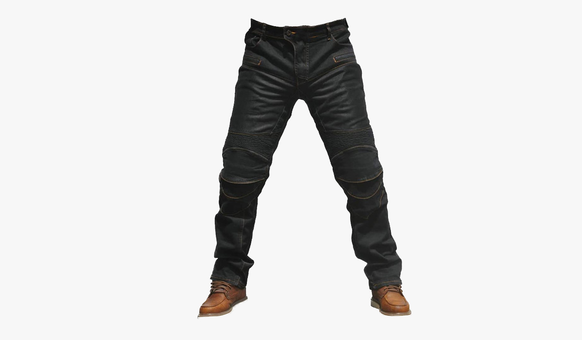 takuey motorcycle pants with knee and hip pads
