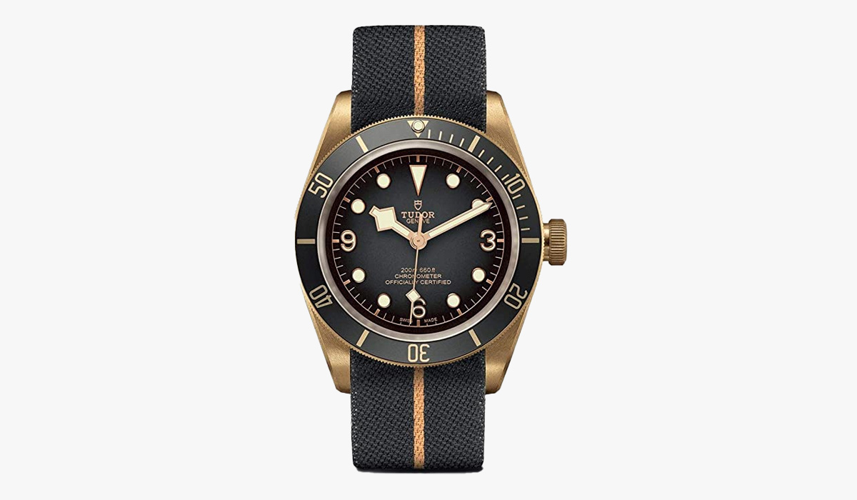 tudor divers black bay bronze watch