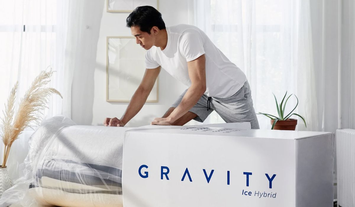 gravity hybrid mattress unboxing