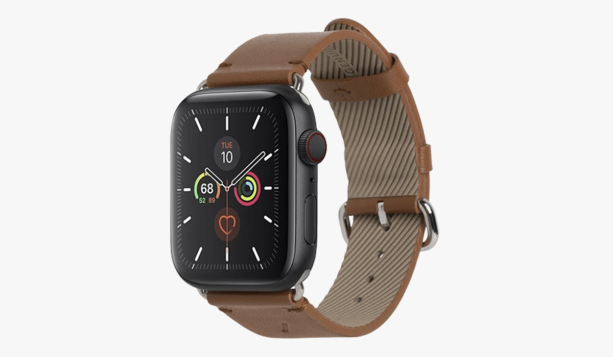 NU's classic strap in brown leather