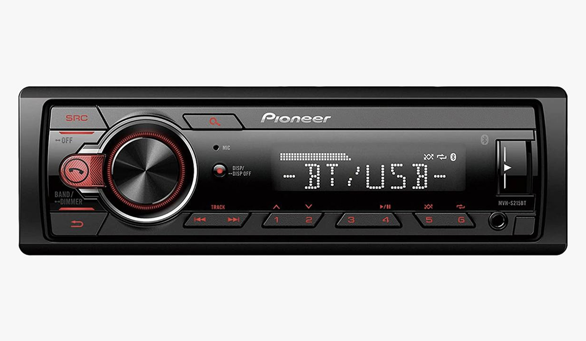 pioneer single din built-in bluetooth mixtrax car stereo