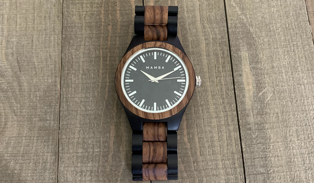 brown wooden watch