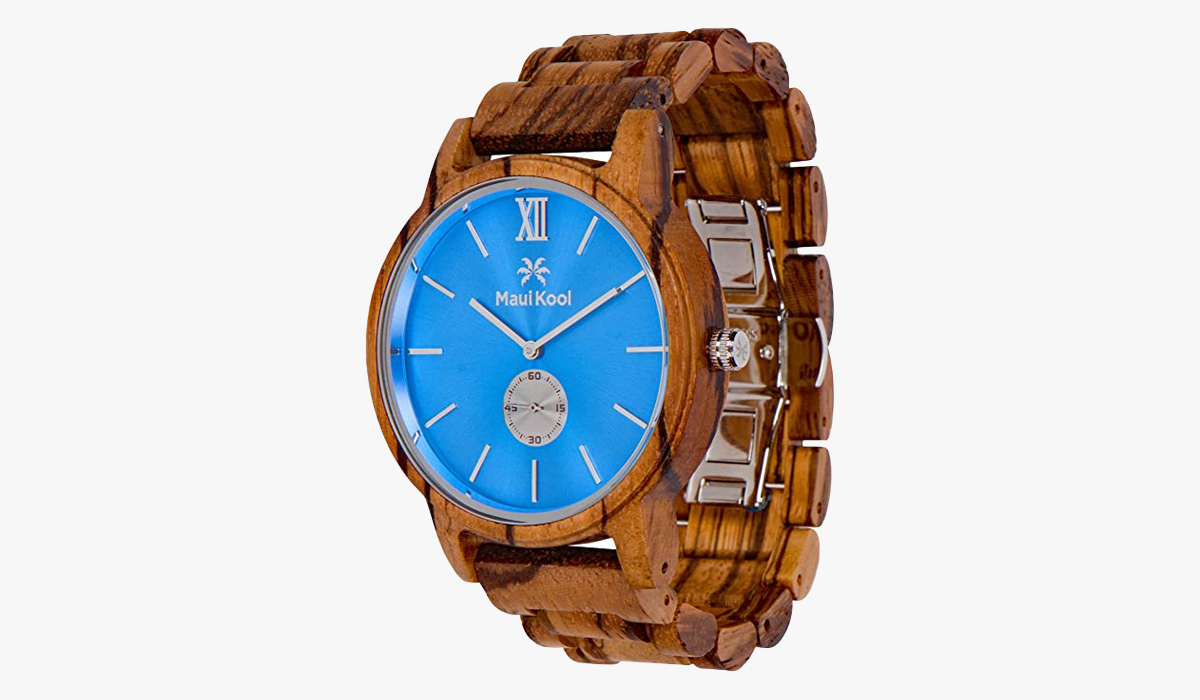 maui kool kaanapali collection wooden watch for men